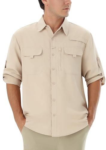 Chemise Homme Outdoor Protection Solaire UPF 50+ Longue Randonnée Pêche Top