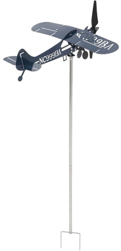 Alasum Segnavento in Ferro a Forma di Aeroplano per Tetto Giardino Installazione Facile e Design Elegante per Decorazione Esterna e Misurazione del Vento