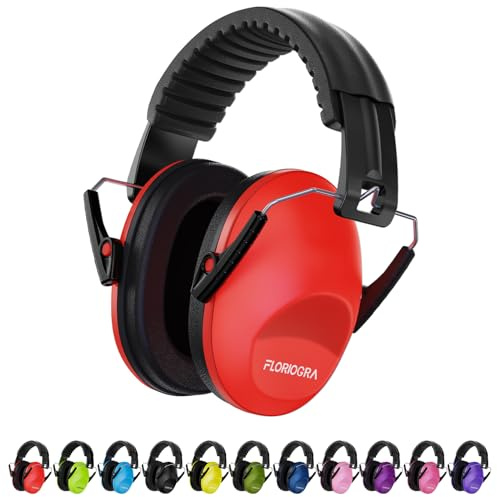 Floriogra Protección auditiva para niños - Auriculares con protección contra el ruido Orejeras pasivas Niños - Protección auditiva Escuela NRR 28dB con autismo Dormir Aprendizaje Batería Autistas