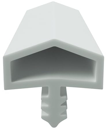 DIWARO® Zimmertür-Dichtung ZT039 | weiß, beige, braun und grau | 5 lfm für Zimmertüren und Innentüren. Zum Schallschutz und abdichten der Tür. Bestehend aus TPE (Thermoplastischen Elastomer) (weiß)