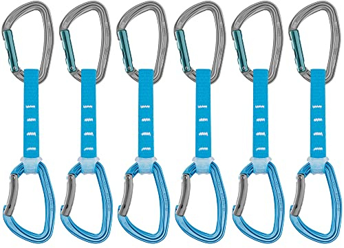 PETZL Pack 6 Degaines Djinn Axess 12 Cm Bleu Lot de Six mousquetons de sécurité Adulte Unisexe, One Size