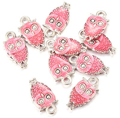 Pandahall 20 Stück Antik-Silber tibetischer Stil Halloween Eule Charms Anhänger Basteln für DIY Armband Halskette Schmuckherstellung