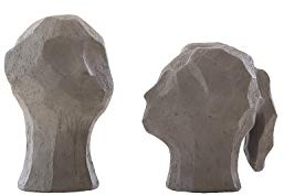Cooee Design Skulptur, Beton, Graphite, L : 15, B: 9,5, H: 12 CM