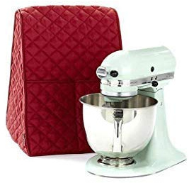 Abdeckung für Standmixer, Abdeckung für Küchenmaschine, gesteppte Tasche, Organizer, Werkzeug, universell passend für alle Kitchenaid-Mixer, Rot