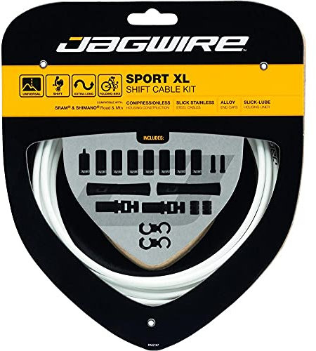 Jagwire Sport Shift XL-Set für Erwachsene, Unisex, Weiß, Einheitsgröße