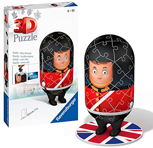 Ravensburger London Royal Guard Shaped 3D Jigsaw Puzzle for Kids Age 6 Years Up - 54 Pieces - No Glue Required