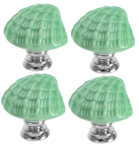 OSALADI 4pièces Bouton De Meuble Motif Boutons De Tiroir Céramique Poignée De Porte De Placard Pour Meubles Et Armoires Vert
