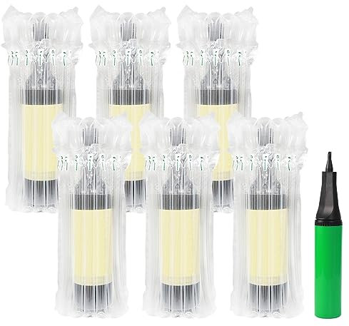 Emballage Bouteille Vin, Lot de 30 Protection de Bouteille de Sacs Réutilisables, Bouteille Champagne Gonflable avec Pompe Gratuite, Sacs à Bulles d'air pour Un Emballage et Un Transport Sûrs
