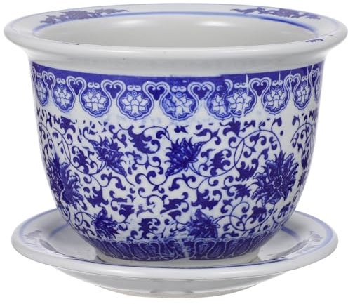 BESPORTBLE China Blumentopf Mit Untertasse Keramik Blumentopf Für Bürobalkon Home Decor