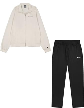 Champion Legacy Script Shop (220362) - Special Polywarpknit Semi-dull High-neck, Tuta sportiva Uomo, Grigio Argento/Nero (SVL/NBK), M
