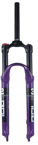 26/27,5/29 Zoll Fahrrad Gabel Mountainbike Gabel MTB Gabeln,Pneumatischer DäMpfer/Scheibenbremse/Gerades Rohr 28,6 * 220mm/Fahrweg 120mm/Offener Gang 100mm/Gabelbein 40mm