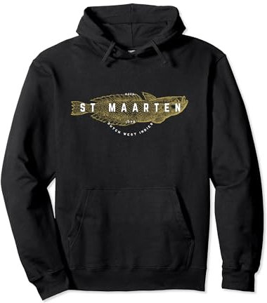 St. Maarten Niederländische Westindien Meeresschildkröte St. Martin Angeln Pullover Hoodie