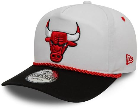 New Era NBA Washed Golfer Snapback Cap Chicago Bulls (DE/NL/SE/PL, Alphanumerisch, S, M, Weiß)
