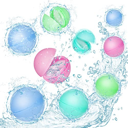 FORMIZON 20 Stück Wasserbomben, Wiederverwendbar Wasserballons, Wasserbomben Water Balloons für Sommer Party, Geeignet für Kinderparty, Strandspielzeug, Poolspielzeug (Zufällige Farbe)