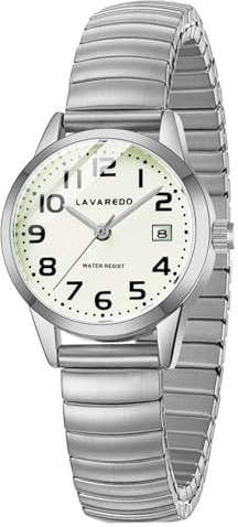 Elegant Silver Watches for Women Small Analog Watch, Waterproof Ladies Watches with Stainless Steel Expansion Band and Luminous Dial- Fashionable Christmas & Birthday Gifts for Women