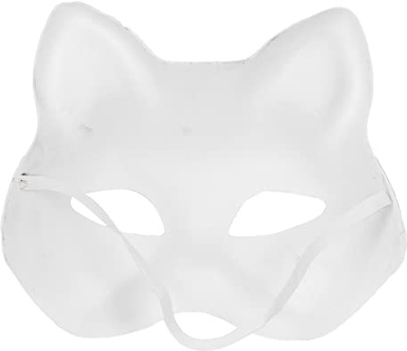 5 St Vit Mask cat masks to paint Vita Tomma Ansiktsmasker Målningsbara Pappersmachémasker Maskeradmasker för Vuxna Tom Teckningsmask för Kostymfest Masques cat masks to paint mascara de gato Masques