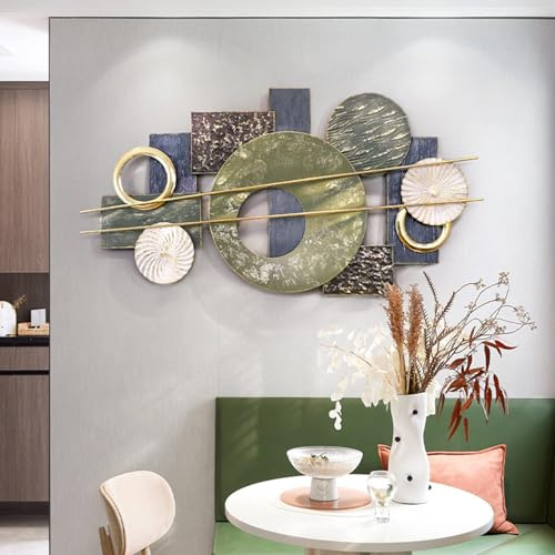 SYLUOQP 3D Wanddeko Metall, Retro Handgefertigt Metall Wandskulptur Wandschmuck Wandornament, Metallbild 3D als perfekte Deko Wohnzimmer, 150x77cm