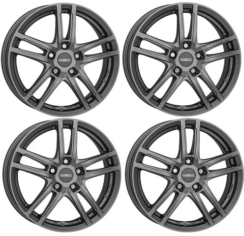 4x Dezent Felgen TZ graphite 6.5Jx17 ET40 5x100 kompatibel mit Volkswagen Beetle Bora Fox Golf Polo Polo Taigo