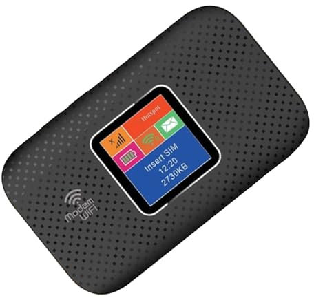 4G LTE WiFi Hotspot Portátil con Pantalla, Dispositivo de Punto de Acceso Móvil de Viaje de 300Mbps con Tarjeta SIM Hotspot Router hasta 10 Usuarios