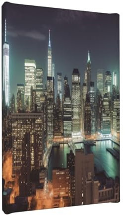 LHDGBWC Leinwand-Wandkunst für Wohnzimmer, Wanddekoration, modernes Kunstwerk, Malerei, Bilder, hängende Leinwanddrucke, New York City, ästhetische Wandkunst für Schlafzimmer, Badezimmer, Büro,