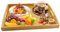 Plateau en Bois Rectangulaire avec Poignées, déjeuner, Plateau de Service Rectangulaire en Bois, Idéal pour Thé, Café et Dîner