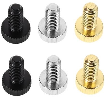 Vaguelly 6 Stück Tremolo Brückenschrauben für E-gitarre Metall M5-gewinde Passend für Steg und Gitarrenzubehör