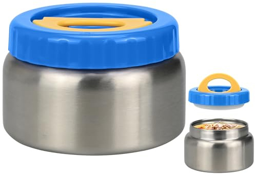 KOOOGEAR Récipient isotherme pour aliments - 250 ml/350 ml - En acier inoxydable - Portable - Anti-fuite - Pour enfants et adultes (bleu, 250 ml)