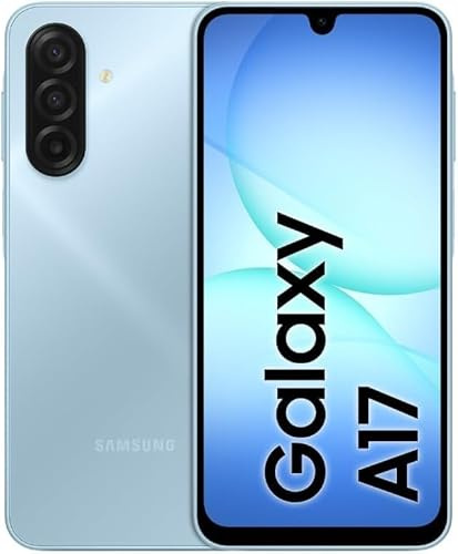 Samsng Galaxy A17 4G, AI Smartphone, Slim 7.5mm Frame, Large Screen Unlocked Phone, 50MP Camera, 128GB Storage, 4GB Memory, 5000 mAh Battery, Blue