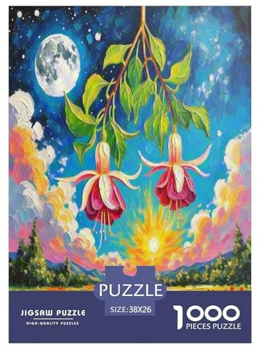 Fuchsien Puzzles 1000 Teile Schwer Puzzle Spielzeug Lernspiel Impossible Herausforderungsspielzeug Für Erwachsene Und Kinder Ab 12 Jahren 38x26cm/1000pcs
