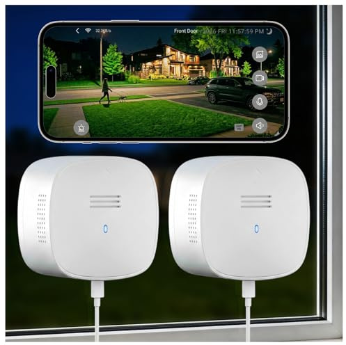 3K No Drill Window Camera, 2Pack Indoor Window Security Cameras with Color Night Vision for Home Security, 2.4G&5G WiFi, Motion Detection, Work w/Alexa&Google Assistant, Anti-Glare, Anti-Reflection B1