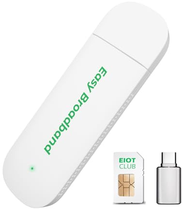 Internet mobile 4G LTE Surfstick con WiFi 6, 150 Mbit/s, USB Dongle WLAN Hotspot per computer portatile/PC, Plug & Play, SIM preinstallata