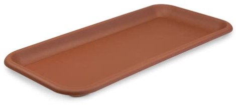 MePla Blumentopf-Untersetzer pour Pflanzentrog - Allongée Kunststoff-Unterteller - Résistant aux Intempéries Bac à Plantes À UV - 77x37 CM - Terre Cuite