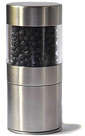 Moulin à poivre noir bio de KAMPOT 50 gr , mécanisme céramique- IGP (Indication Géographique Protégée) - AOP (Appellation d'Origine Protégée), Moulin rechargeable, poivre noir en grain, 50 gr