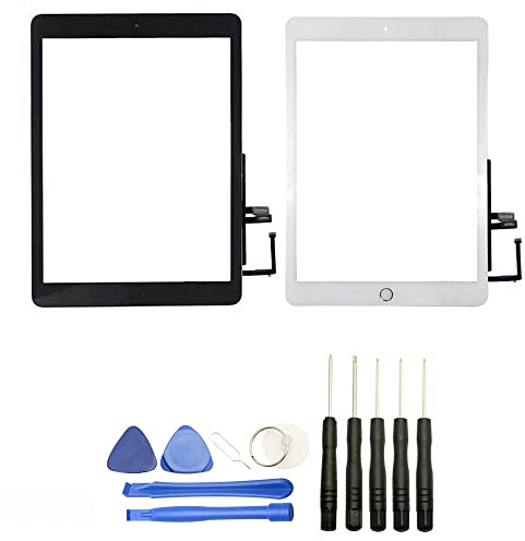 Visiodirect® Vitre écran Tactile Compatible avec IPad 6 A1954 A1893 Taille 9.7 Noir + Kit Outils