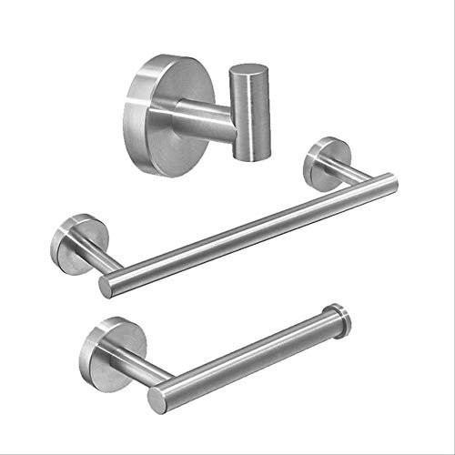 Edelstahl Silber Badezimmer Hardware Set Handtuch Rack Wc Papier Halter Handtuch Bar Haken Badezimmer Zubehör Y38124