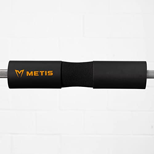 METIS Langhantel Polster aus Schaumstoff [Schwarz/Orange] – Squat Pad | Krafttraining | Fitness Zubehör | Sportgeräte Zuhause | Zughilfen Krafttraining