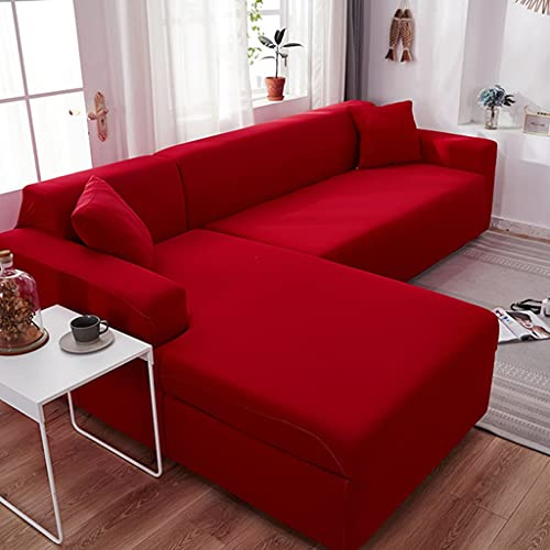 VEAI Sofabezug L Form Couchbezug Ecksofa Sofahusse Stretch Sofa überzug für 1/2/3/4 Sitzer（L-förmiges Ecksofa erfordert Zwei） (Color : F, Size : 2-Sitzer (145-185 cm))