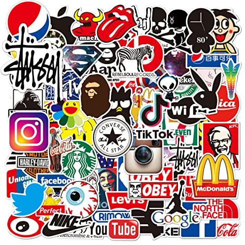 100PCS Cute Stickers Pack, Vinyl Waterproof Stickers for Laptop, Skateboard, Water Bottles, Computer, Phone, Guitar, LOGO