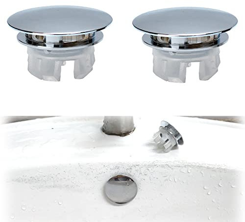 Hayaww 2 Pcs Lavello Troppopieno Copertura, Tappo Di Scarico Per Troppopieno Rotondo Inserto Lavello Inserto Nel Foro Anello Di Copertura Per Troppopieno Rotondo Per Case, Centri Commerciali, Alberghi