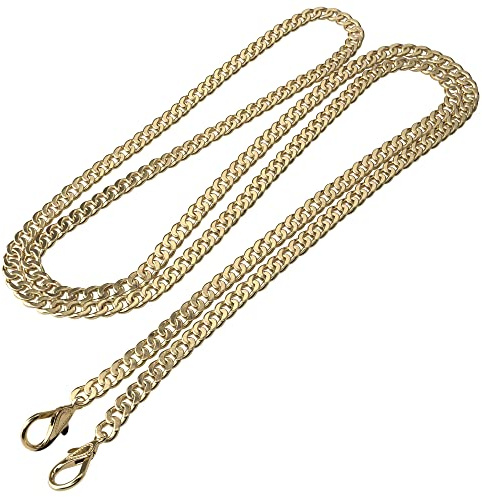 EAZY CASE - Ersatzband aus Metall für Handtasche - Taschengurt zum Umhängen, Taschenkette für Umhängetasche, Schulterriemen Kette zum Wechseln, Taschenriemen für Taschen und Tragetaschen, Gold