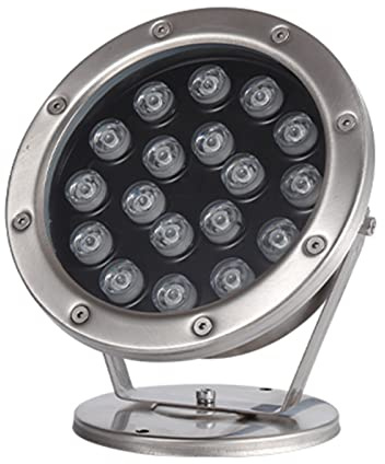 Eclairage Sous Marin Étanchéité IP68 Basse Tension Lumières LED Submersible Matériau En Acier Inoxydable Angle Réglable Eclairage Bassin pour L'eau, La Fontaine, L'étang ( Couleur : Blanc froid , Tail