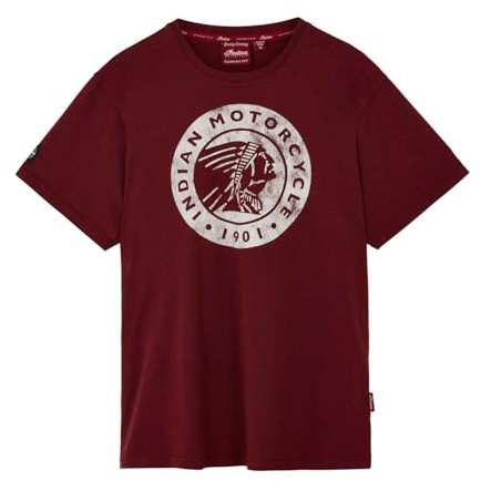 Indian Motorcycle Men's Circle Headdress T-Shirt, Red - 2833398,Red,3XL