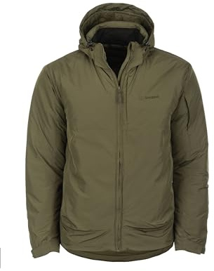 Snugpak Arrowhead | Teknisk isolerad jacka med avtagbar isolerad huva (oliv, medium), Oliv 1, M