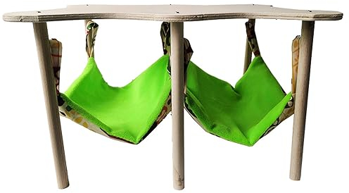 Glorlliant Meerschweinchen Hängematte, 30 x 30 x 24 cm Große Hängematte Bettplattform Versteck für Schweinchen, Hamster, Hasen, Frettchen, Versteck und Schlafen, Groß