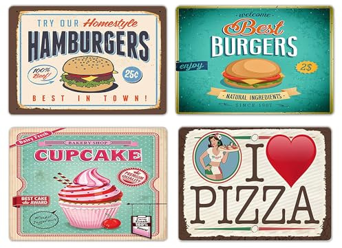 Lupia Tovagliette Americane Lavabili Set 4 pz PVC FOOD 28,5x43 cm
