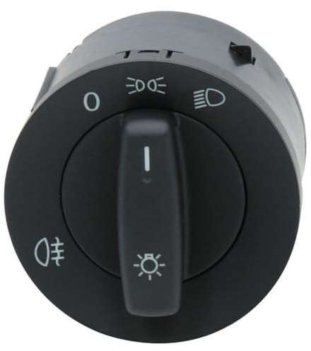 Bohaner 1K0941431BB Car Headlight Switch Control Fog Light Switch Main Light Switches 1K094431B Compatible With VW Golf 5 Golf 6