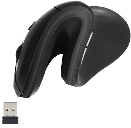 Mouse ergonomico senza fili, verticale Ergo Mouse, 2,4 G, mouse ottico verticale senza fili con 6 pulsanti, 3 regolabili, 1600 DPI, per mani grandi, per Mac, PC, desktop, laptop, Windows, computer e