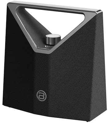 BUGANI Brief Plus Bluetooth Speaker Portable 80W, 12H Long Playtime, Bluetooth Broadcast 100+ Connection, Supports AUX/USB, Outdoor Speaker for Camping, Beach, Party, Gray