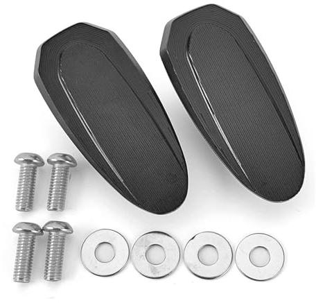 HUIWOR Spiegelabdeckung Dekorative Für BM&W S1000RR M1000RR 2019-2024 Motorradspiegel-Block-Off-Grundplatten Lochkappe(Schwarz)