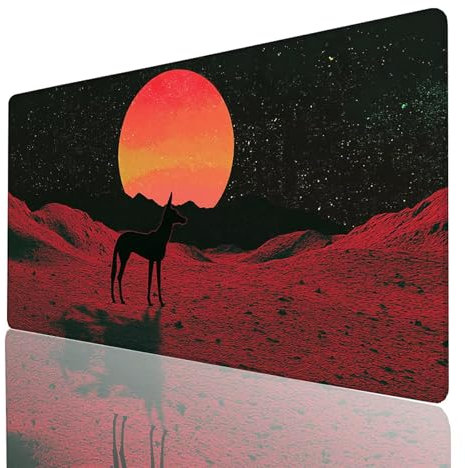 Alfombrilla Ratón Negro, Alfombrilla Gaming Cielo estrellado, Impermeable Tapete Escritorio 1200x600x3mm Compatible con Raton Inalambrico y Teclado Inalambrico, Mousepad para Portatil Regalo 721-GYL